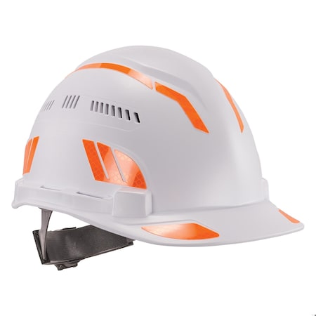 Ergodyne Reflective Hard Hat with Safety Helmet Sticker , Orange 8961